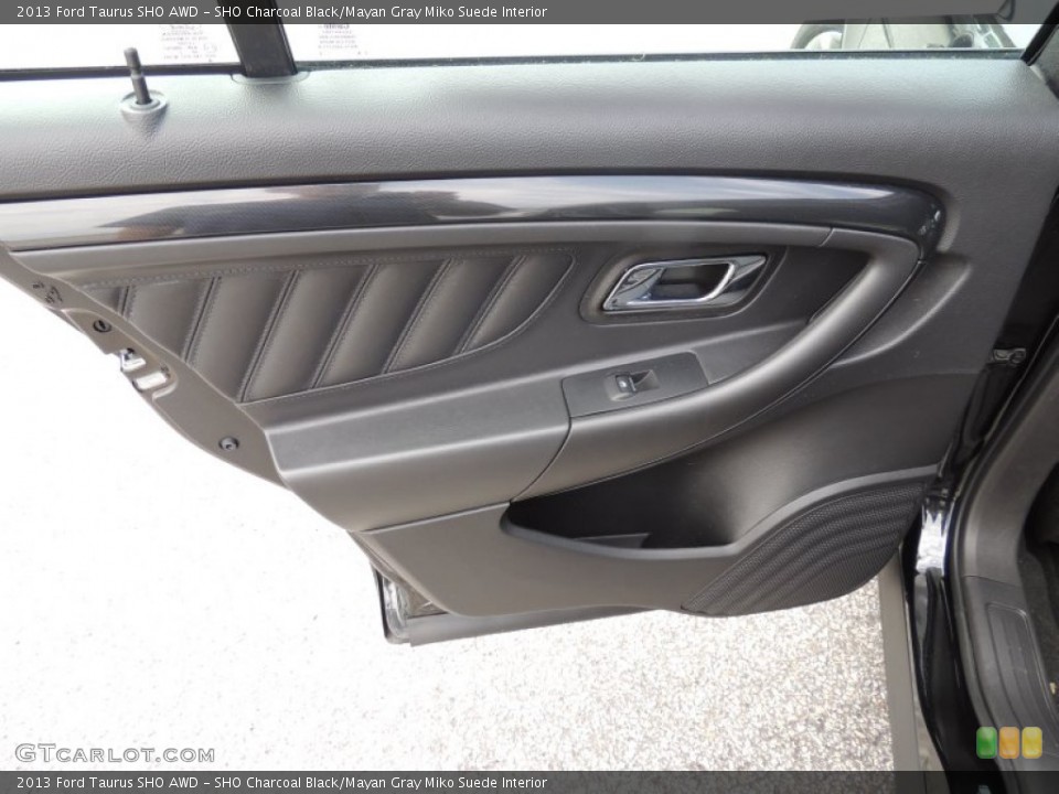 SHO Charcoal Black/Mayan Gray Miko Suede Interior Door Panel for the 2013 Ford Taurus SHO AWD #85792867