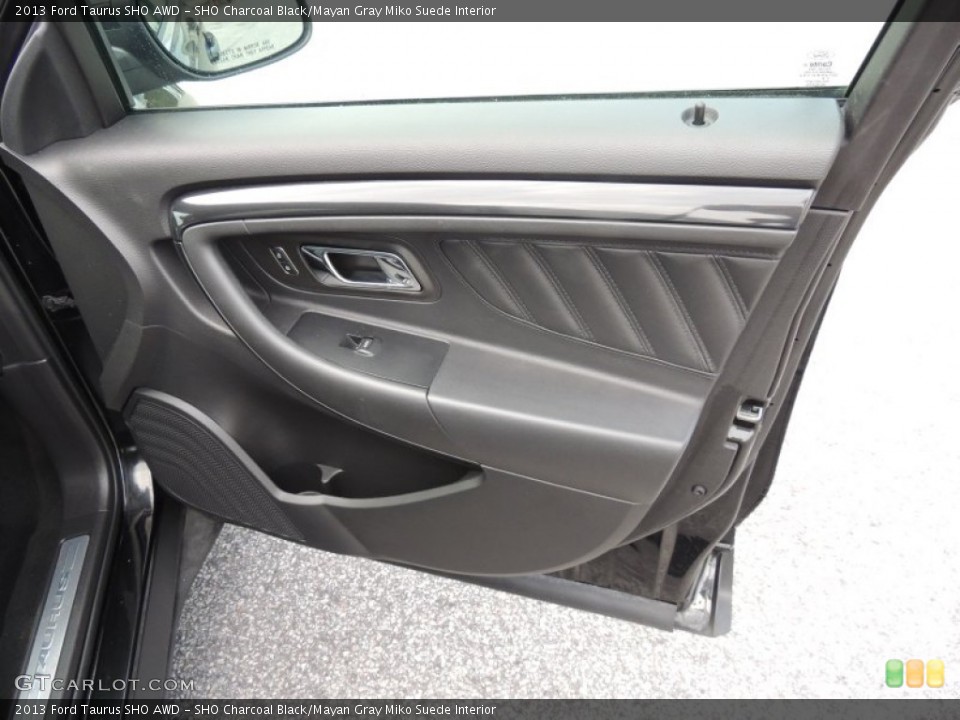 SHO Charcoal Black/Mayan Gray Miko Suede Interior Door Panel for the 2013 Ford Taurus SHO AWD #85792921