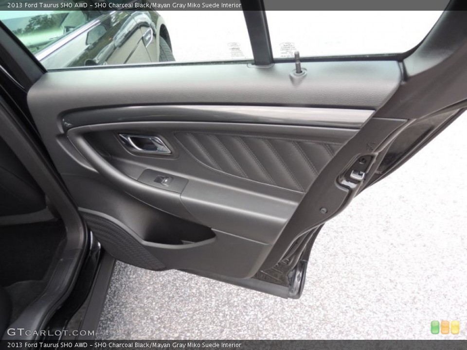 SHO Charcoal Black/Mayan Gray Miko Suede Interior Door Panel for the 2013 Ford Taurus SHO AWD #85792966
