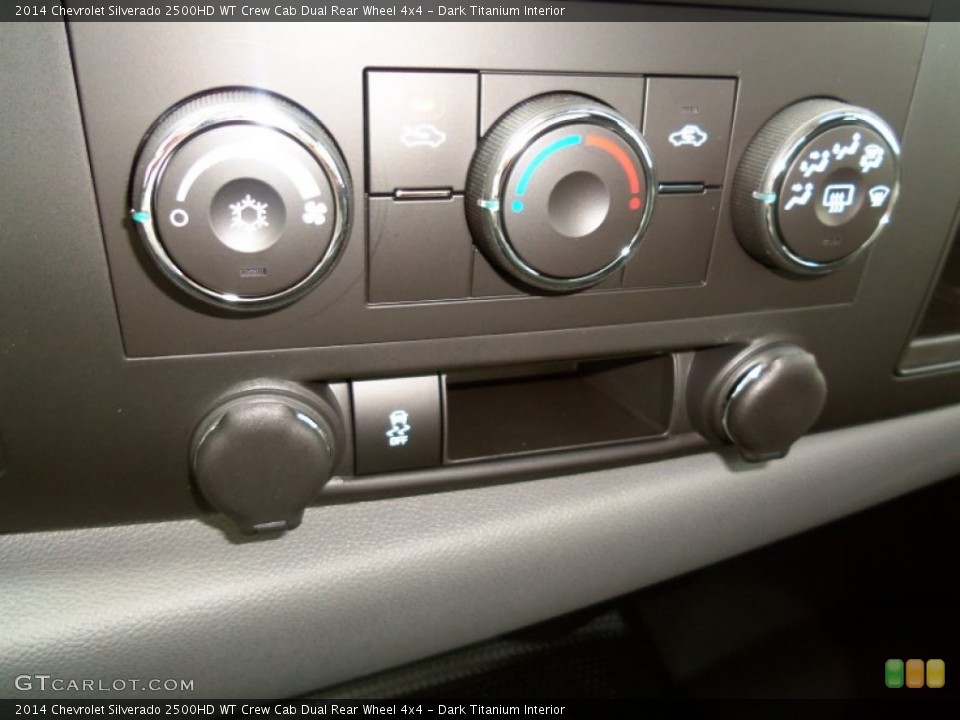 Dark Titanium Interior Controls for the 2014 Chevrolet Silverado 2500HD WT Crew Cab Dual Rear Wheel 4x4 #85796275