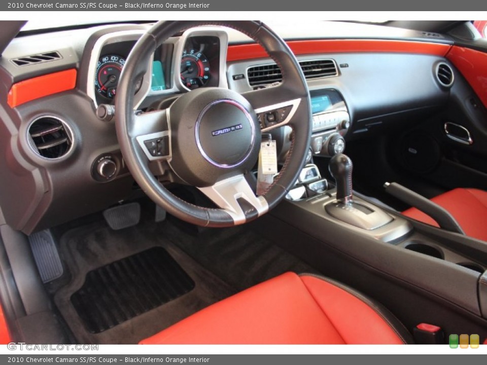 Black/Inferno Orange Interior Dashboard for the 2010 Chevrolet Camaro SS/RS Coupe #85796977