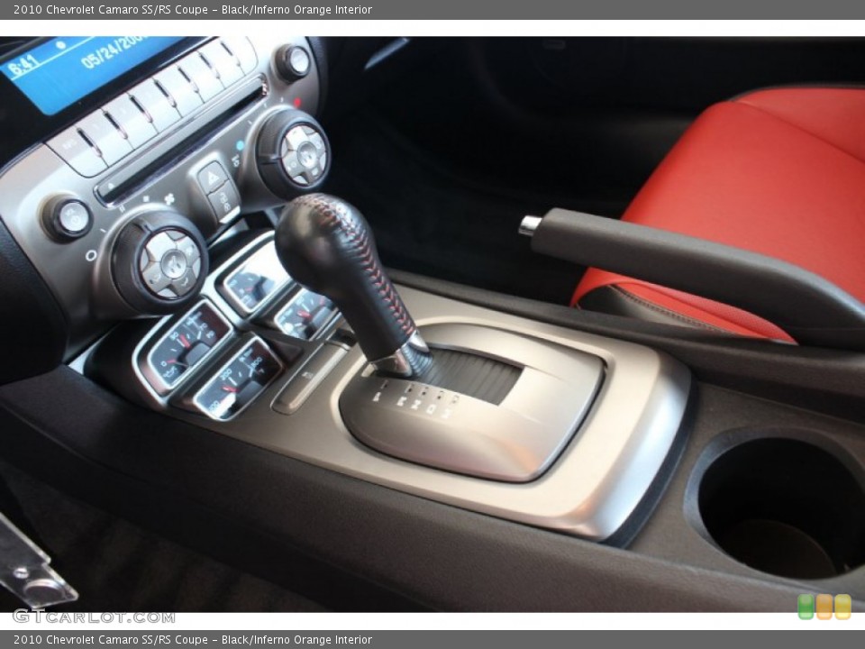 Black/Inferno Orange Interior Transmission for the 2010 Chevrolet Camaro SS/RS Coupe #85797064