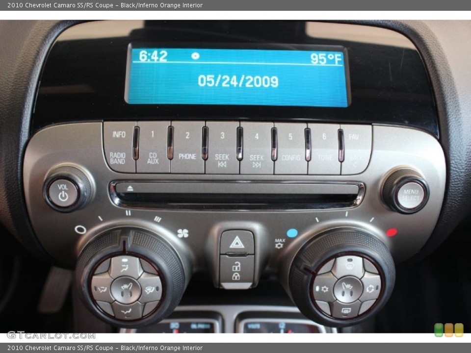 Black/Inferno Orange Interior Audio System for the 2010 Chevrolet Camaro SS/RS Coupe #85797131