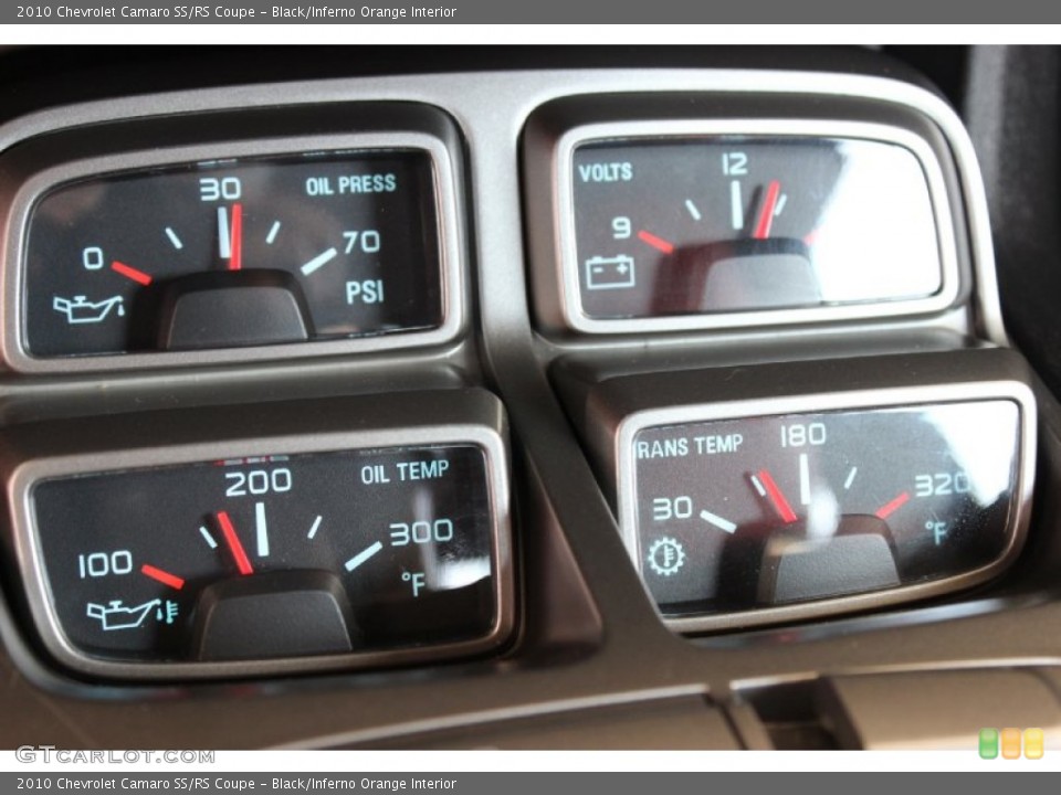 Black/Inferno Orange Interior Gauges for the 2010 Chevrolet Camaro SS/RS Coupe #85797151