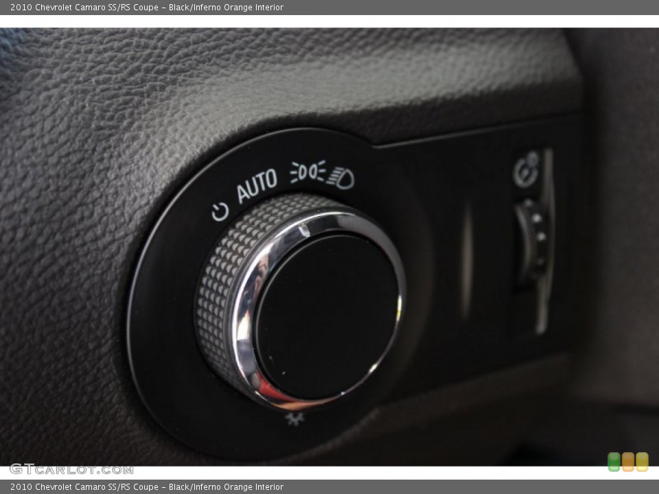 Black/Inferno Orange Interior Controls for the 2010 Chevrolet Camaro SS/RS Coupe #85797232
