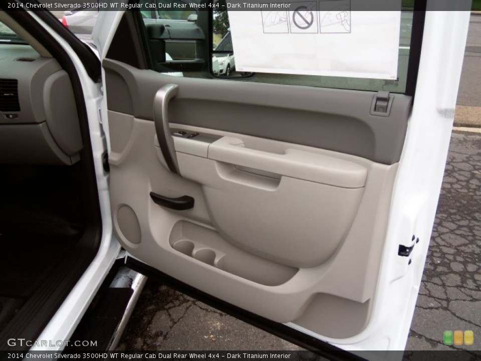 Dark Titanium Interior Door Panel for the 2014 Chevrolet Silverado 3500HD WT Regular Cab Dual Rear Wheel 4x4 #85797820