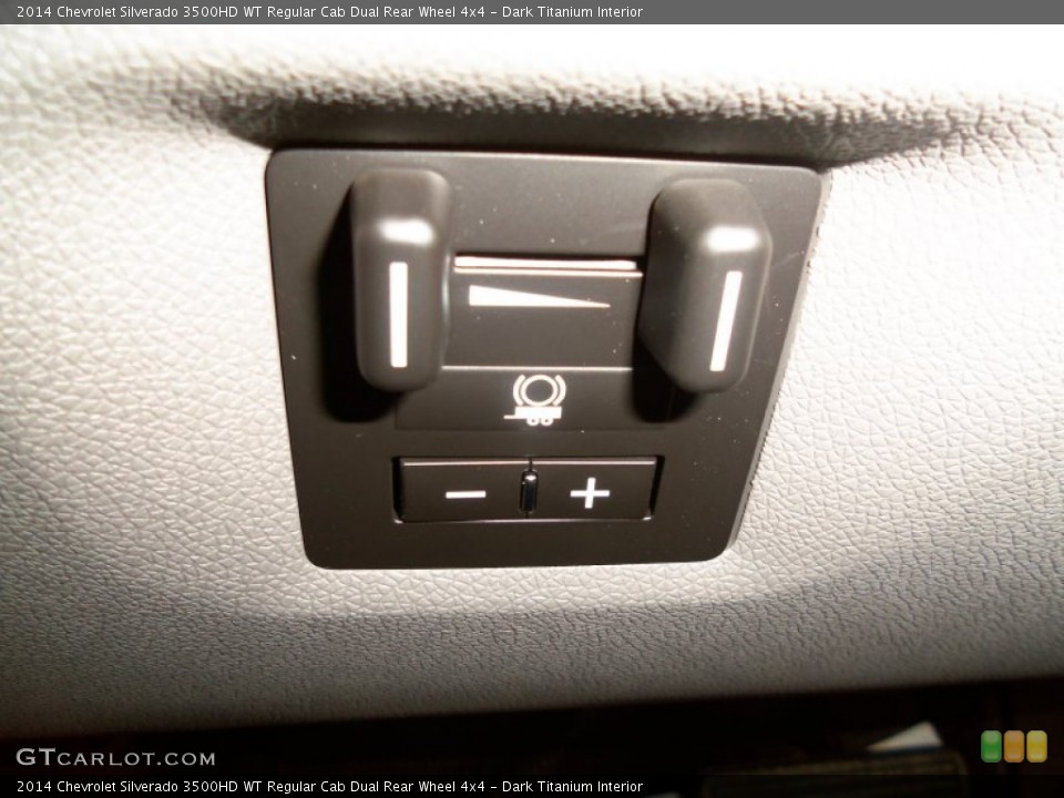 Dark Titanium Interior Controls for the 2014 Chevrolet Silverado 3500HD WT Regular Cab Dual Rear Wheel 4x4 #85798012