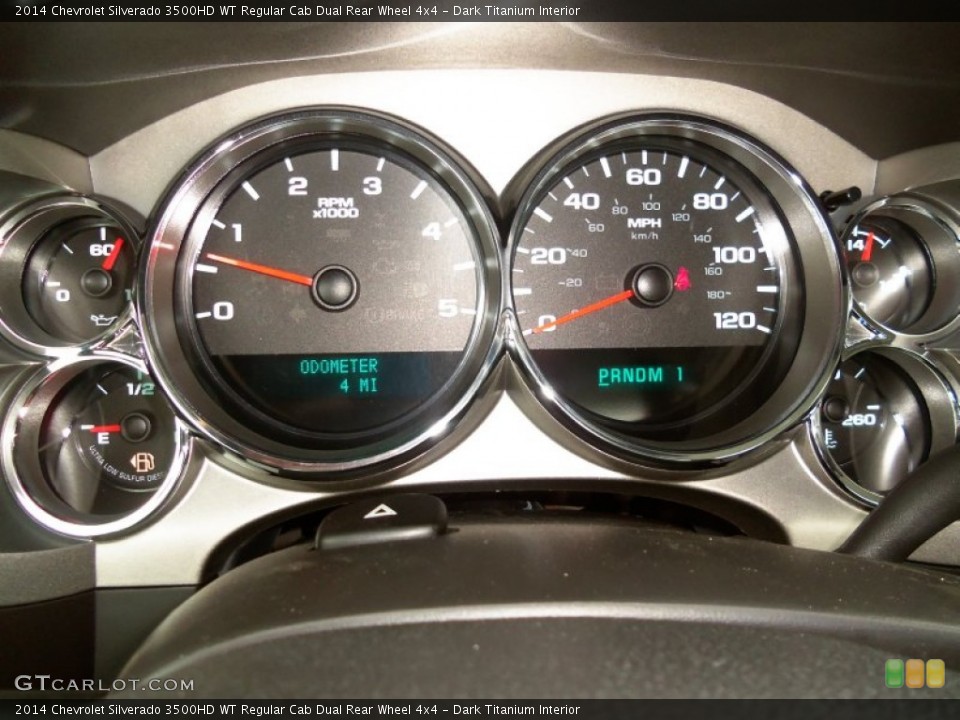 Dark Titanium Interior Gauges for the 2014 Chevrolet Silverado 3500HD WT Regular Cab Dual Rear Wheel 4x4 #85798192