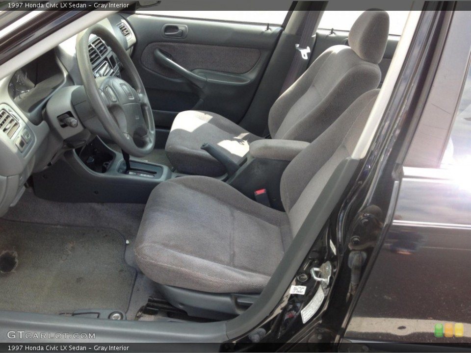 Gray Interior Front Seat for the 1997 Honda Civic LX Sedan #85799857