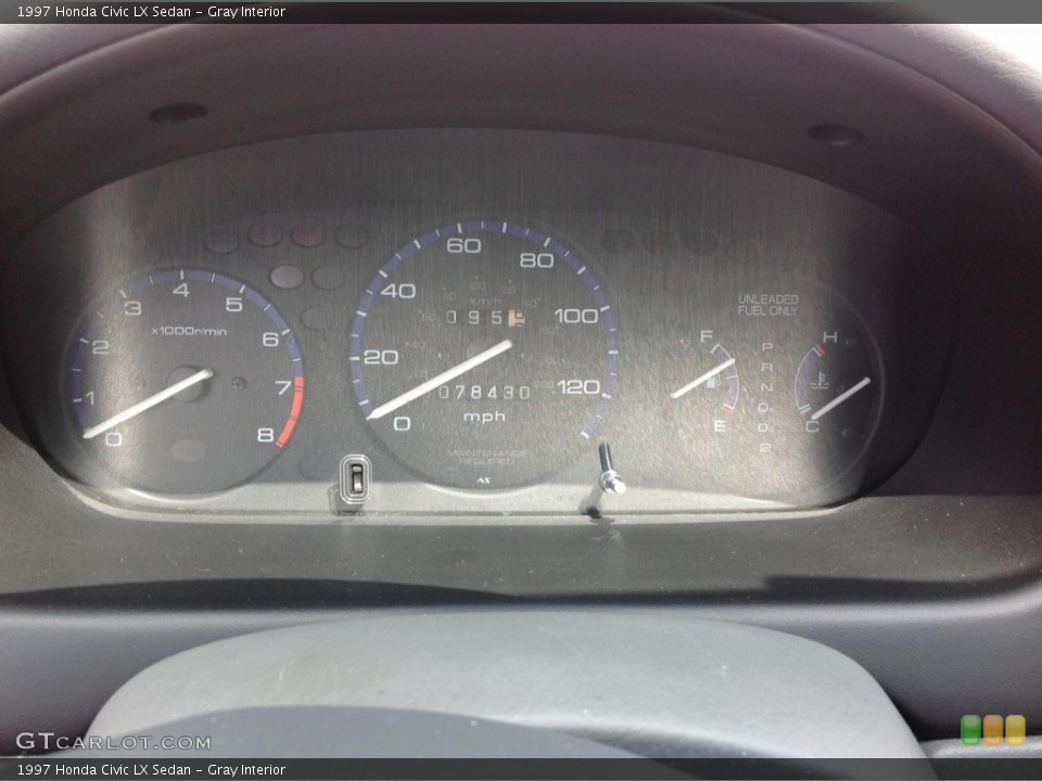 Gray Interior Gauges for the 1997 Honda Civic LX Sedan #85799917
