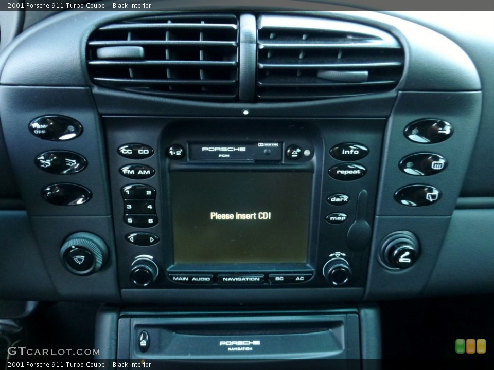 Black Interior Controls for the 2001 Porsche 911 Turbo Coupe #85800124