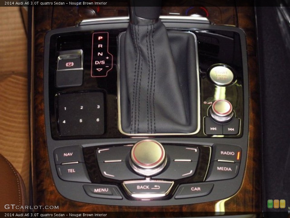 Nougat Brown Interior Controls for the 2014 Audi A6 3.0T quattro Sedan #85800937