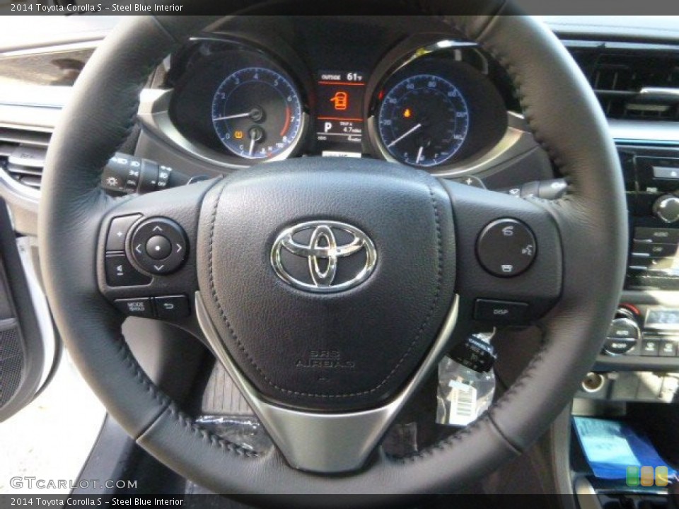 Steel Blue Interior Steering Wheel for the 2014 Toyota Corolla S #85801237