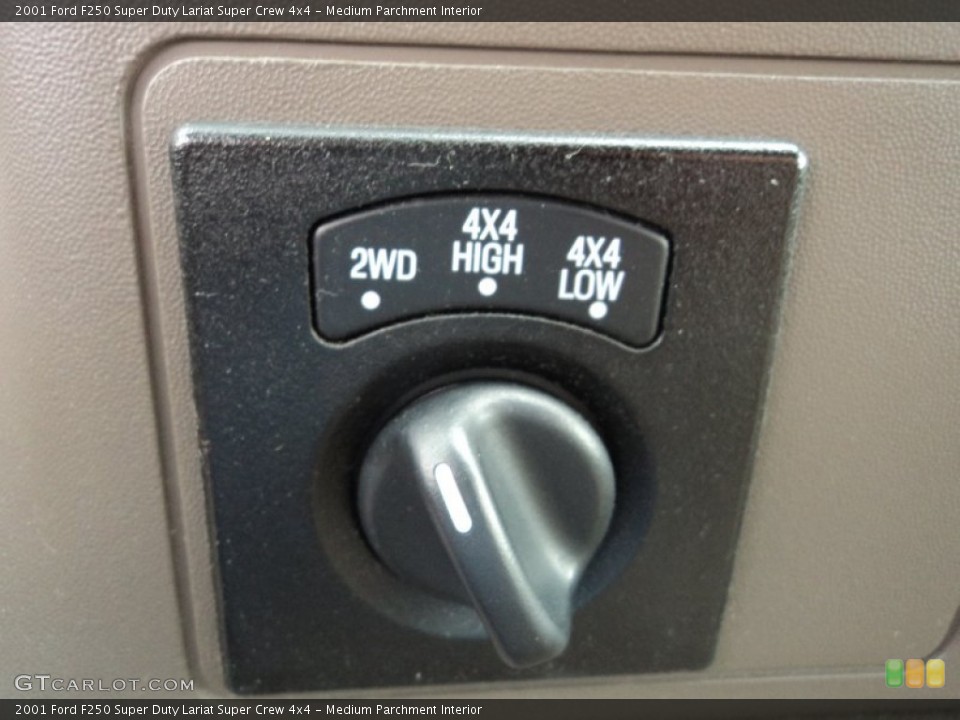 Medium Parchment Interior Controls for the 2001 Ford F250 Super Duty Lariat Super Crew 4x4 #85803085