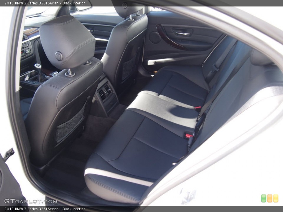 Black Interior Rear Seat for the 2013 BMW 3 Series 335i Sedan #85805602