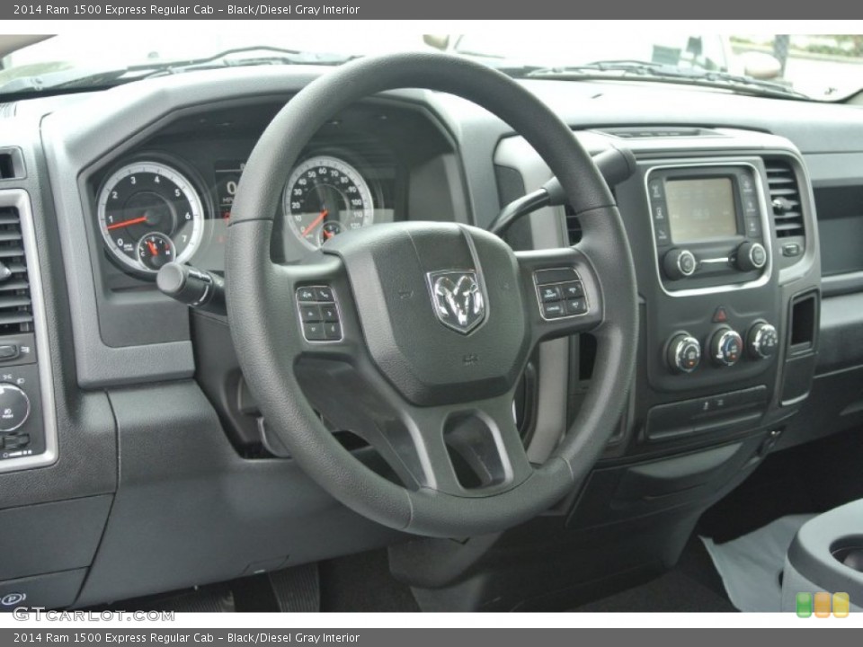 Black/Diesel Gray Interior Steering Wheel for the 2014 Ram 1500 Express Regular Cab #85808086