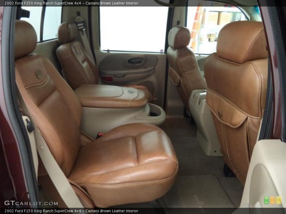 Castano Brown Leather Interior Rear Seat for the 2002 Ford F150 King Ranch SuperCrew 4x4 #85808701