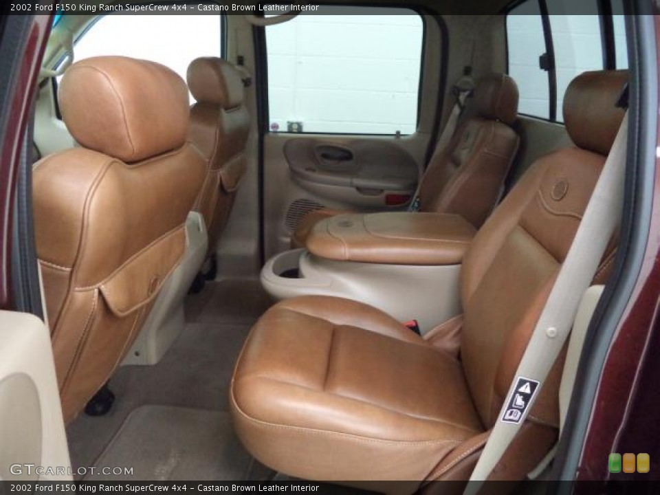 Castano Brown Leather Interior Rear Seat For The 2002 Ford