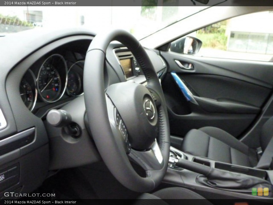 Black Interior Steering Wheel for the 2014 Mazda MAZDA6 Sport #85810046