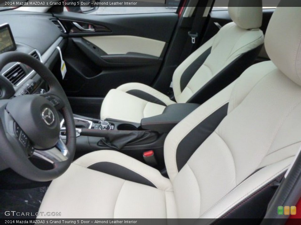 Almond Leather Interior Front Seat for the 2014 Mazda MAZDA3 s Grand Touring 5 Door #85810384