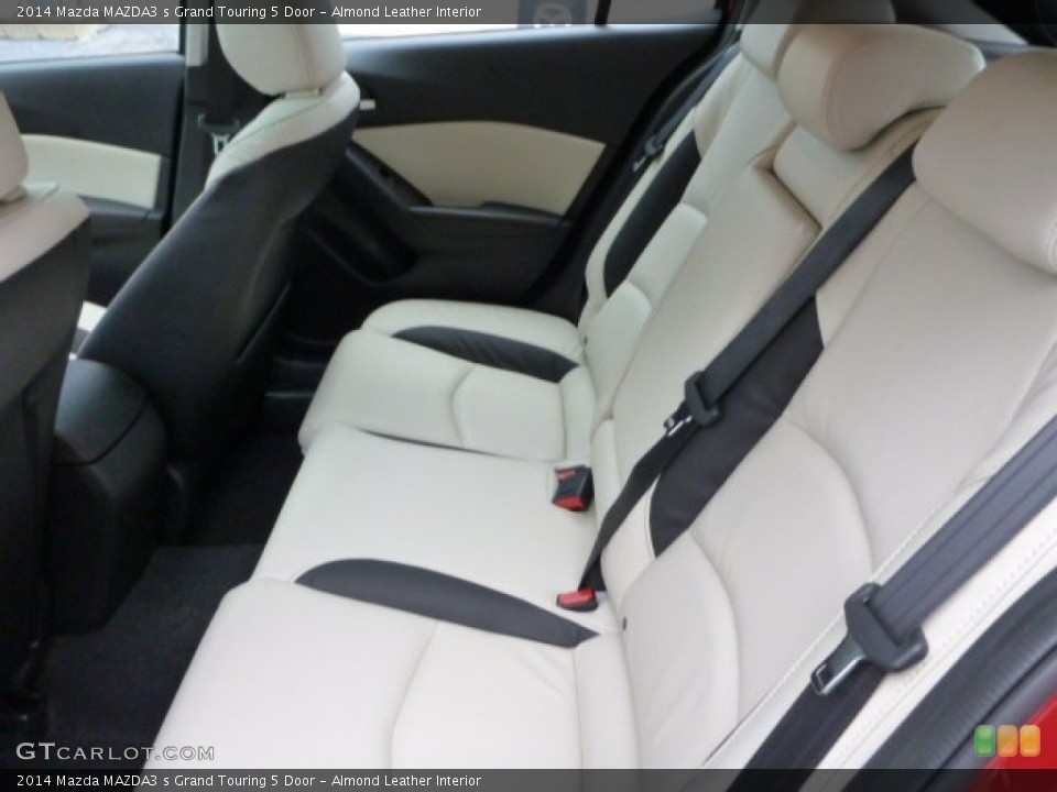 Almond Leather Interior Rear Seat for the 2014 Mazda MAZDA3 s Grand Touring 5 Door #85810396