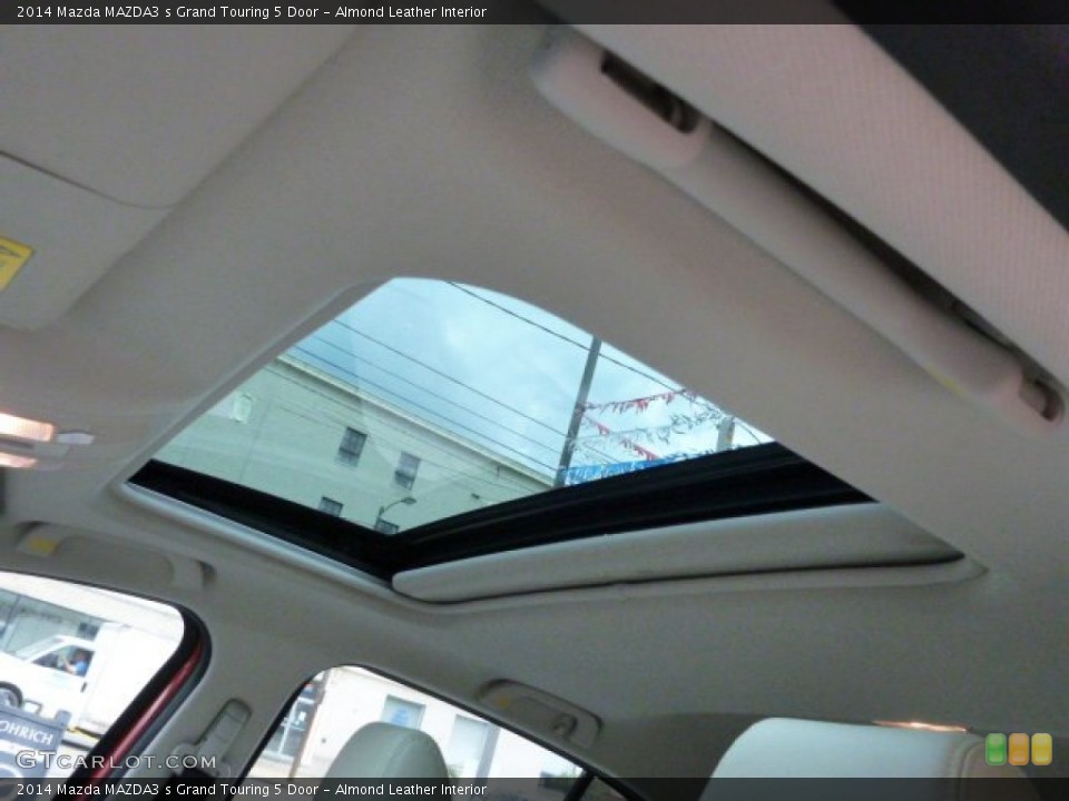 Almond Leather Interior Sunroof for the 2014 Mazda MAZDA3 s Grand Touring 5 Door #85810486