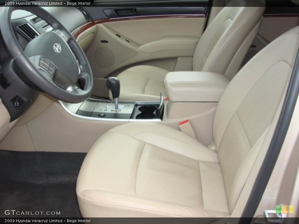 Beige 2009 Hyundai Veracruz Interiors