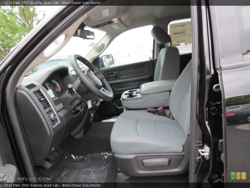 Black/Diesel Gray Interior Front Seat for the 2014 Ram 1500 Express Quad Cab #85811824