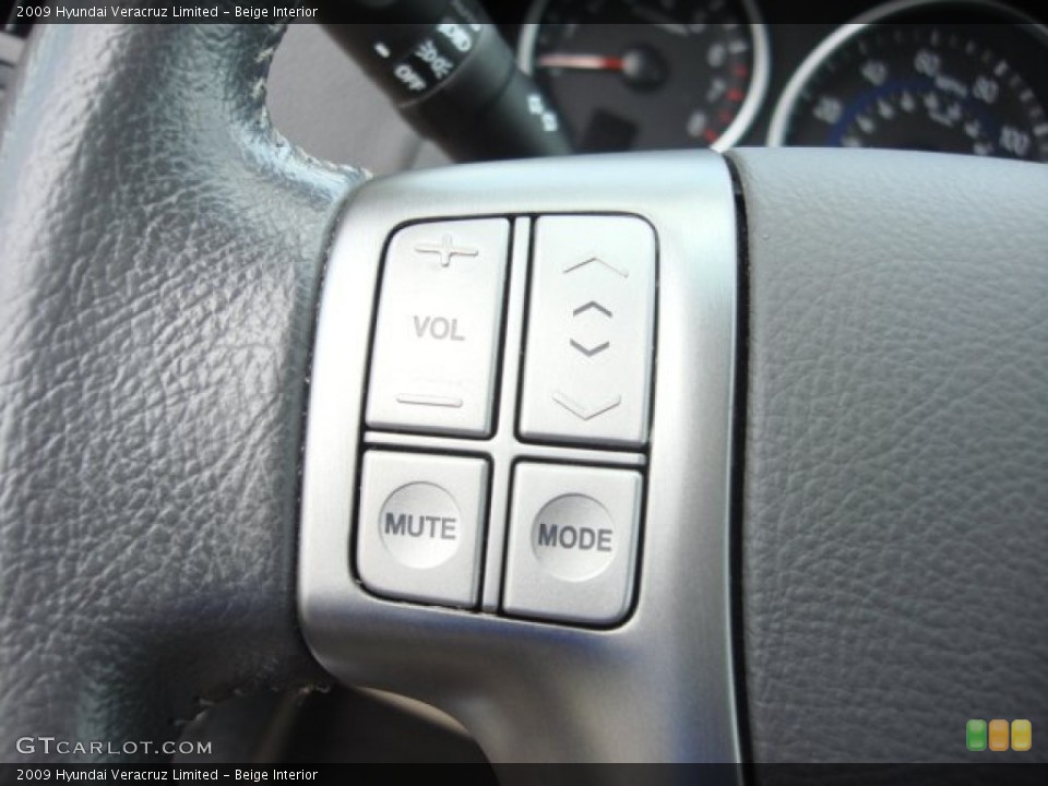Beige Interior Controls for the 2009 Hyundai Veracruz Limited #85811921