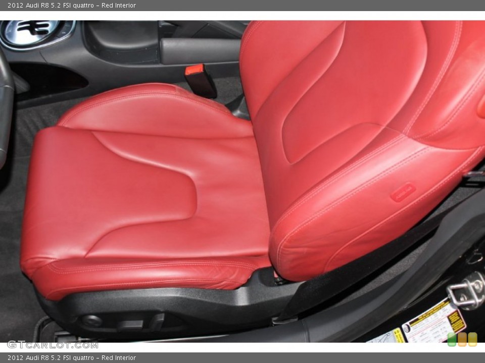 Red Interior Front Seat for the 2012 Audi R8 5.2 FSI quattro #85812055