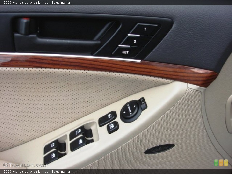 Beige Interior Controls for the 2009 Hyundai Veracruz Limited #85812095