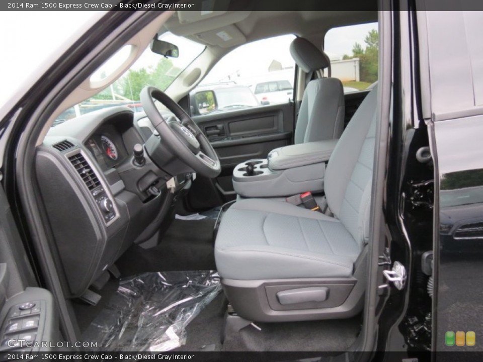 Black/Diesel Gray Interior Front Seat for the 2014 Ram 1500 Express Crew Cab #85812109