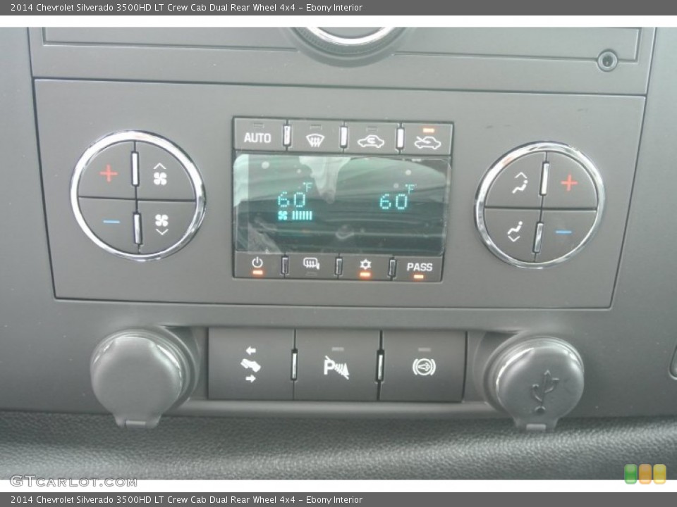 Ebony Interior Controls for the 2014 Chevrolet Silverado 3500HD LT Crew Cab Dual Rear Wheel 4x4 #85816939