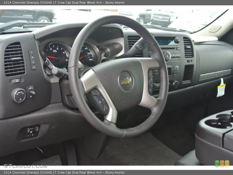 Ebony Interior Steering Wheel for the 2014 Chevrolet Silverado 3500HD LT Crew Cab Dual Rear Wheel 4x4 #85817218