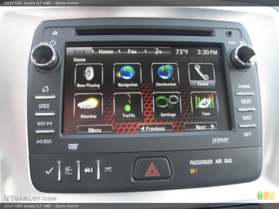 Ebony Interior Controls for the 2014 GMC Acadia SLT AWD #85823011