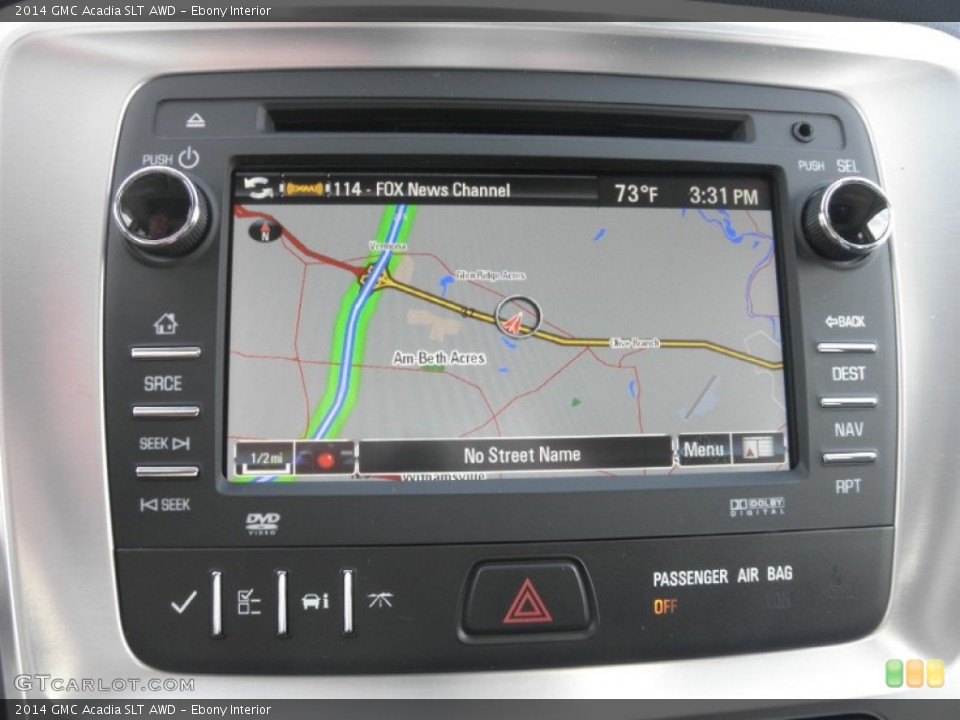 Ebony Interior Navigation for the 2014 GMC Acadia SLT AWD #85823116