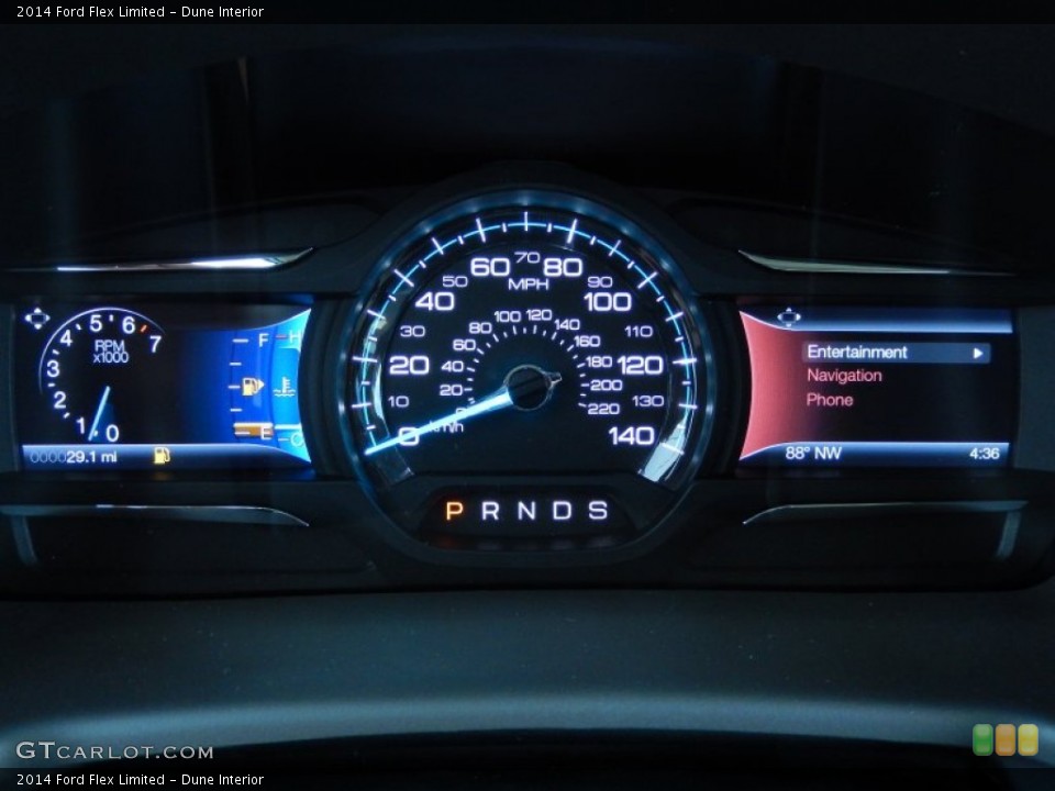 Dune Interior Gauges for the 2014 Ford Flex Limited #85835686