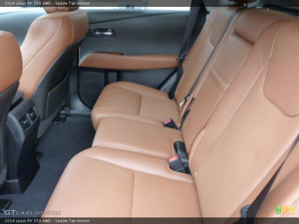 Saddle Tan Interior Rear Seat for the 2014 Lexus RX 350 AWD #85836145