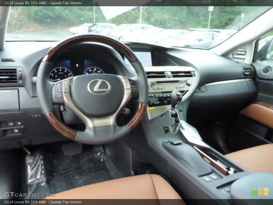 Saddle Tan Interior Prime Interior for the 2014 Lexus RX 350 AWD #85836166