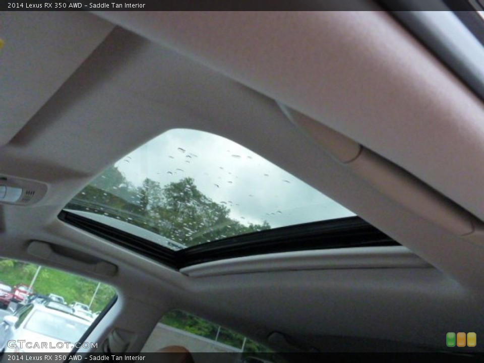 Saddle Tan Interior Sunroof for the 2014 Lexus RX 350 AWD #85836232