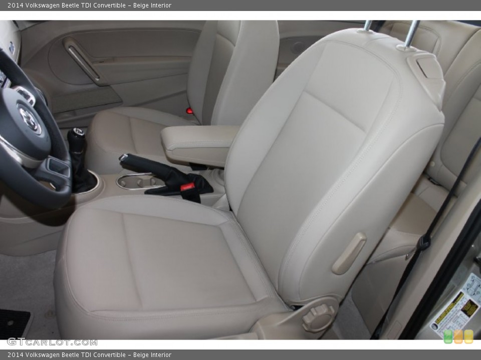 Beige Interior Front Seat for the 2014 Volkswagen Beetle TDI Convertible #85837315