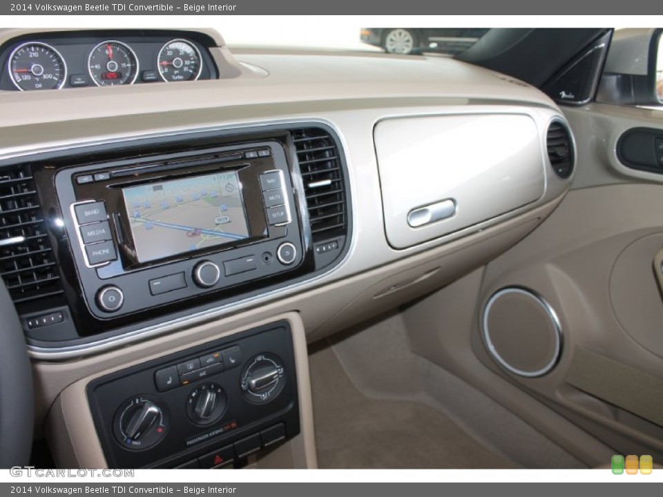 Beige Interior Dashboard for the 2014 Volkswagen Beetle TDI Convertible #85837333