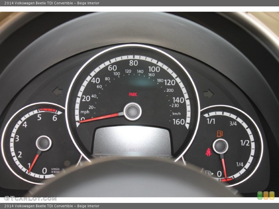 Beige Interior Gauges for the 2014 Volkswagen Beetle TDI Convertible #85837520