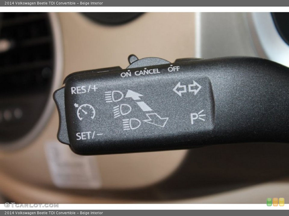Beige Interior Controls for the 2014 Volkswagen Beetle TDI Convertible #85837543