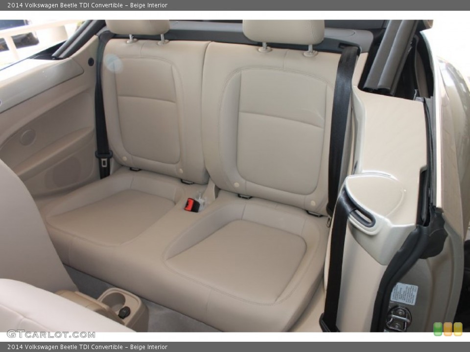 Beige Interior Rear Seat for the 2014 Volkswagen Beetle TDI Convertible #85837564