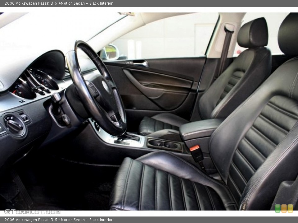 Black Interior Front Seat for the 2006 Volkswagen Passat 3.6 4Motion Sedan #85841086