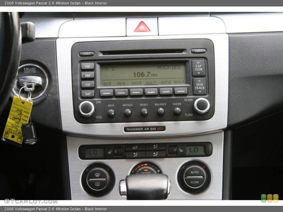 Black Interior Controls for the 2006 Volkswagen Passat 3.6 4Motion Sedan #85841161