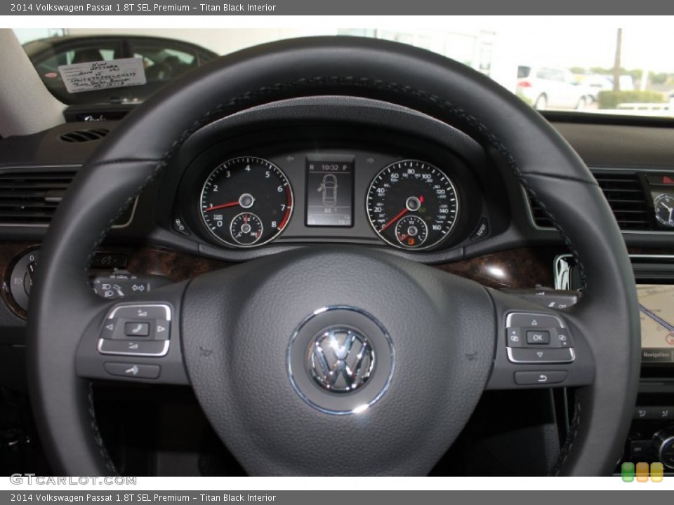 Titan Black Interior Steering Wheel for the 2014 Volkswagen Passat 1.8T SEL Premium #85841680