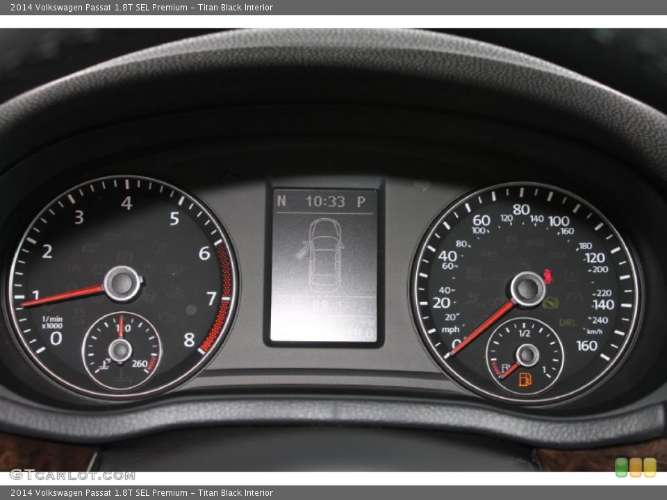 Titan Black Interior Gauges for the 2014 Volkswagen Passat 1.8T SEL Premium #85841698