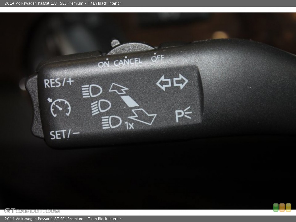 Titan Black Interior Controls for the 2014 Volkswagen Passat 1.8T SEL Premium #85841719